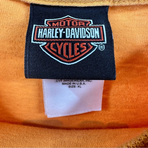 Harley Davidson Men’s Orange Mobile Bay Shirt Size XL - Picture 3 of 7